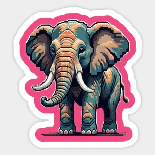 Pixel Elephant Sticker
